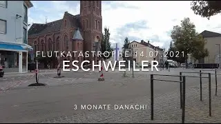 Eschweiler drei Monate nach der Flutkatastrophe am 14.07.21 Trauriger Anblick der leeren Innenstadt