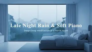 Calming Piano Music with Rain Ambience for Meditation and Mindfulness