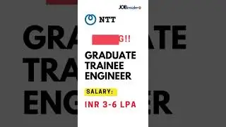 [Apply Now] NTT Hiring for Graduate Trainee Engineer Job | Fresher Job