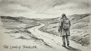 The Lonely Traveler | Sad & Beautiful Acoustic Guitar | Fantasy World Map Themes [1 Hour Loop]