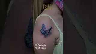 3D butterfly tattoo