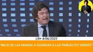 Javier Milei , Sobre el aborto Dando C&aacute;tedra a un Pa&ntilde;uelito Verde ! #javiermilei #youtuber #viral