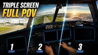 🛫 MSFS 2024 | EGCC &rarr; EDNY | Full POV Triple Screen Cockpit Flight
