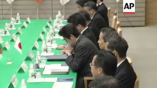 Irish Prime Minister Enda Kenny holds talks with  Japanese Prime Minister Shinzo Abe