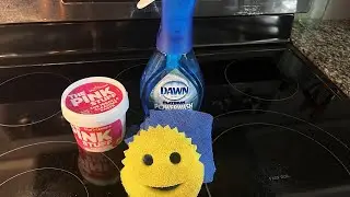 CLEANING GLASS STOVETOP with THE PINK STUFF