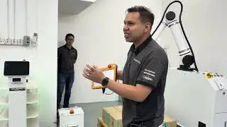 Explanation and simulation of robotic arm applications in warehouse operations.
