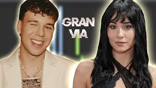 GRAN VÍA - Quevedo ft. Aitana | Instrumental Piano Tutorial / Partitura / Karaoke / MIDI