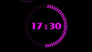 17 Minutes and 30 Seconds Countdown Timer with Alarm and Progress Visualizer - Radial Pink