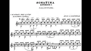 Julio S. Sagreras - Sonatina No. 8 (Estudio) for Guitar, Op. 48 [Score-Video]