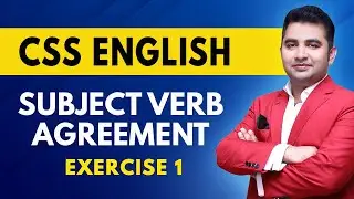 Subject Verb Agreement - Exercise 1 I MDCAT 2026 I English wirh Sir Azeem