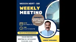 ACHIEVE MDRT USING JEEVAN UTSAV by Mr. R M Prabhudesai