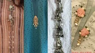 Most popular and very beautiful latest trendy fancy button patti//Mettel Button patti for kurtis