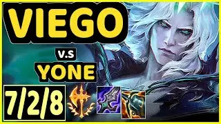 VIEGO vs YONE - 7/2/8 KDA MID GAMEPLAY - KR Ranked MASTER