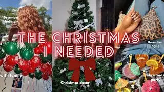 CHRISTMAS VLOG /daily vlog/Christmas decor/outdoor party/nails/hairstyle/movie night