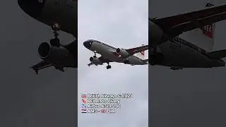BEA Retro 🤵🏼 Super Special A319 Livery 🇬🇧 British Airways 🛬 Approach Landing Heathrow #AerojetView