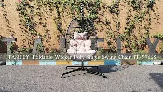 TANFLY  Assemble and Foldable Wicker Poly Single Swing Chair TF 9766S