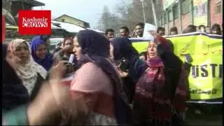 Aasha Workers Union Baramulla Today Held a Protest in Front of DC office Baramulla.Report by Rezwan
