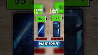IPHONE 15 VS GALAXY Z FLIP 5 !! BATTERY TEST