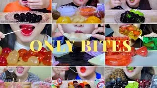 LINH-ASMR Kyoho Grape Jelly Compilation | Bites Only | Sleep Aid
