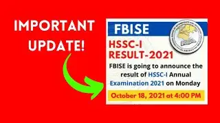 FBISE 1st Year Result 2021 Announcement | Important Update For Students | StudyWithAbdulHanan