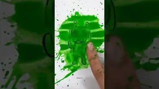 Gog The Alien Green Dog Color Art 😍 Pretty Little Baby  #art #trending #acrylicpainting