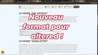 Nouveau formats pour Altered - on en pense quoi ?