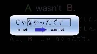 Unit 1 p65 negative past tense of desu