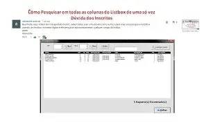 Como Pesquisar em todas as colunas do Listbox de uma só vez Dúvida dos Inscritos
