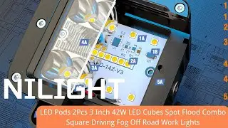 Nilight 3-Inch LED Pods Performance Test | 42W Spot Flood Combo | Off-Road & Fog Lights