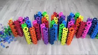 🌈 Satisfying Rainbow Dominoes Reverse Video EP #2