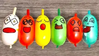 MAKING SLIME WITH MANY FUNNY LONG BALLOON AND GLITTER ! SATISFYING SLIME VIDEOS #3635