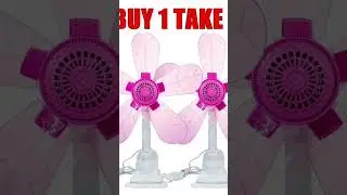 （Buy 1 Take 1 ）2HY 5 Blade Electric Fan Soft Blades Portable Clip Fan Student Dormitory
