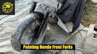 Painting Honda Front Forks. Honda Shadow Build Part 8