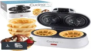 Double Waffle Bowl Maker Make two 4 Ice Cream Cone Bowls at