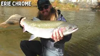 Float Fishing MUDDY Lake Erie Tributaries for STEELHEAD