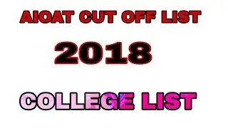 AIOAT CUT OFF LIST 2018##