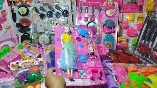 4 minutes satisfying with unboxing cute kitchen set (Lots of Accessories!) Asmr satisfying