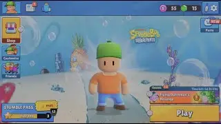 Stumble Guys x Spongebob Squarepants Skins + Event PS5 Gameplay
