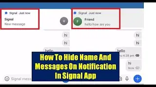 How To Hide Name And Messages On Notification In Signal App