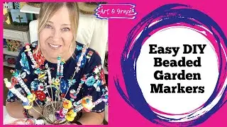 How to Make Colorful Beaded Plant Markers, Easy Diy Craft, Gift Idea for Gardeners