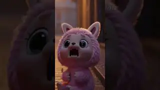 Labubu just wants to save the cat's life 😢 #cute #labubu #kindness #emotional #shorts