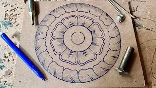Beautiful Wood Carving Flower Design //Router Machine//Beginners