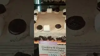 YUMMY COOKIES AND CREAM DEDICATION CAKE BY RED RIBBON