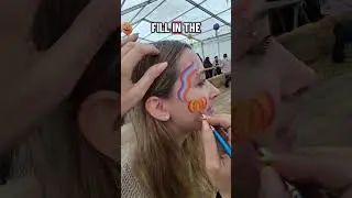 How to paint a super fast pumpkin design using one stroke face paints...