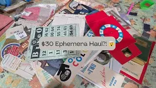 INSANE Value! $30 CAD Vintage Ephemera Box Unboxing | Junk Journaler&rsquo;s Dream Stash