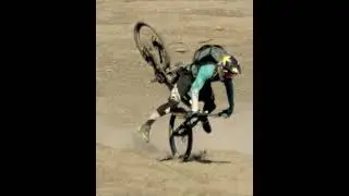 Wild Mountain Bike Crash on a Volcano