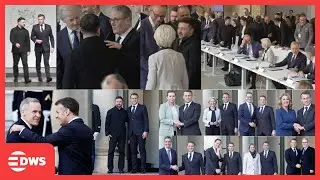 RARE FULL MOMENTS: French Macron Welcomes EU Leaders as Zelensky Meets Allies at Paris Summit | AC1E