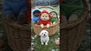 Cute Kitten Helping a Puppy Take Refuge 🐱🐶