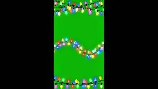 Fast Blinking Christmas Party Lights Green Screen | Holiday Overlay 02