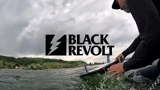 Alain, Black Revolt Wakesurf Rider is Testing the SUPREME boat S220 on Murten Lake Switzerland 2023